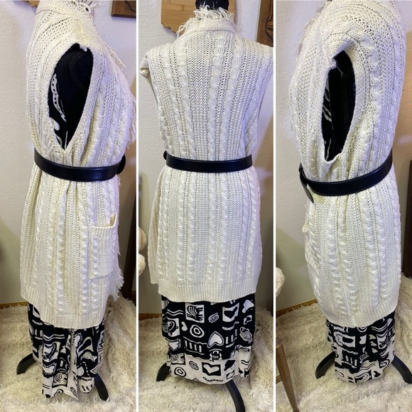 VTG 90s Paradiso Dress XL Contrast Lined Funky Maxi Maximalist Artist Teacher - Picture 2 of 16